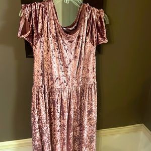 Pink velvet Dress
